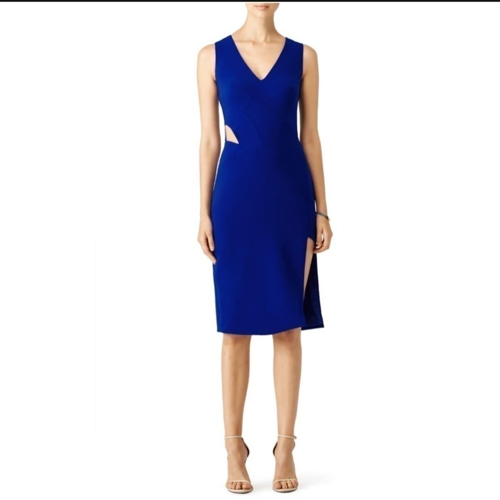 Gabriela Cadena Blue Cutout Poise Dress